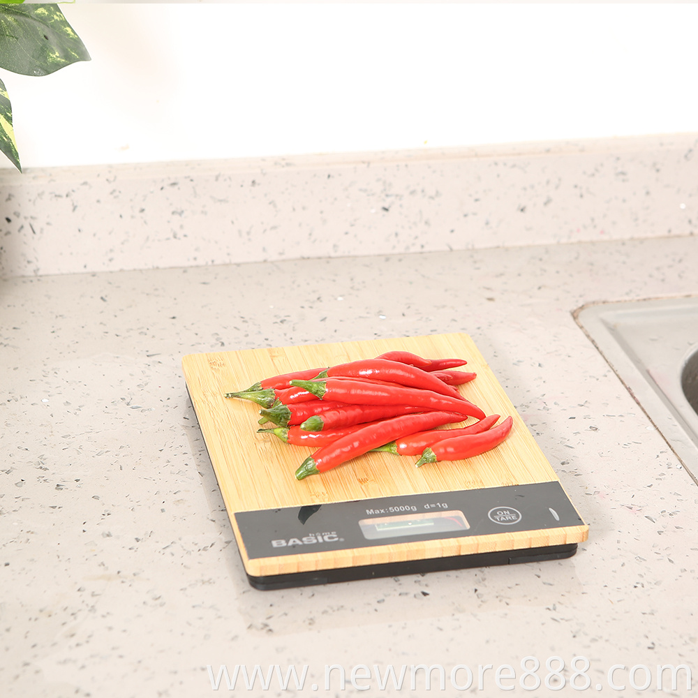 5KG Bamboo Digital Kitchen Scale